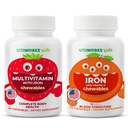 Lapsed Multivitamiini närimistables + Raud 10mg + C-vitamiini närimistables Bundle