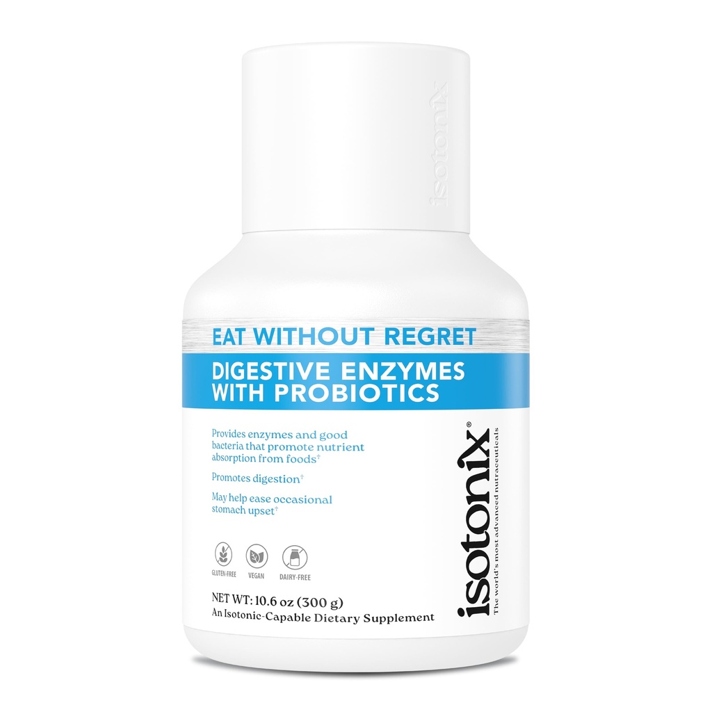 Isotonix® seedeensüümid probiootikumidega | DigeZyme® Multi-Enzyme Complex & Lactospore® Bacillus Coagulans | Toitainete imendumine, soole tasakaal ja seedetrakti tervis | Vegan, Gluteenivaba | 90 Servingut