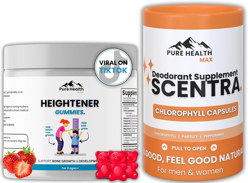 Heightener Gummies + Scentra Deodorizing Kapslid