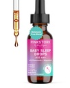 Roosa Stork Baby Sleep Drops, loomulikult toetada une ilma melatoniini imikutele, väikelastele ja lastele, Aid magada kummeli ja magneesiumiga, Baby Essentials magamaminekuks, 1 oz, 30 Servings