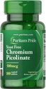 Puritaanid Pride Chromium Picolinate 500 Mcg Pärmivaba, 100 Count