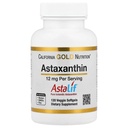 California Gold Nutrition Astaksantiin , antioksüdant karotenoid , AstaLif Pure Islandi bioloogiliselt aktiivne 99% isomeer , 12 mg , 120 Veggie Softgels