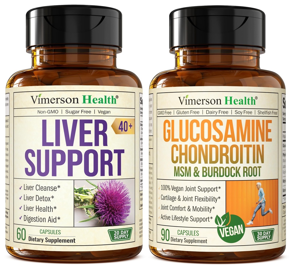 Maksa puhastamine Detox & remont Piimaohaka täiendus & Vegan Glükosamiin Kondroitiin MSM ühine tugilisa