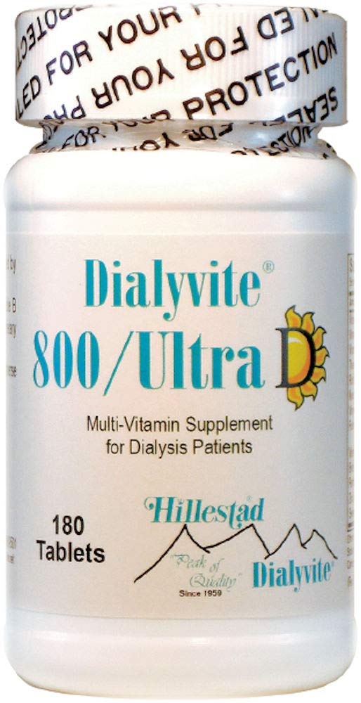 Dialyvite 800 Ultra D mitme vitamiini väärtusega pudel - 180 tabletti
