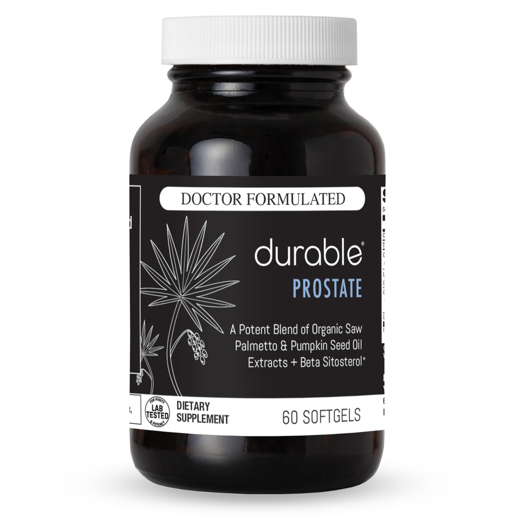 Vastupidav eesnääre - orgaaniline USPlus Saw Palmetto + beeta-sitosterool - toetab meeste eesnäärme tervist, põie funktsiooni ja voolu - arst-formuleeritud, valmistatud USAs - 30 päeva pakkumine (60 softgels)