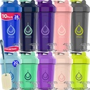 10 PAKK, raputuspudelid traatvillidega valgusegudele | Lekkekindel Blender Shaker Pudel Pack| BPA-Free & Nõudepesumasin Safe | 5 Suur 28-oz & 5 Väike 20-oz loksuti pudel | Shaker Cups loksutamiseks
