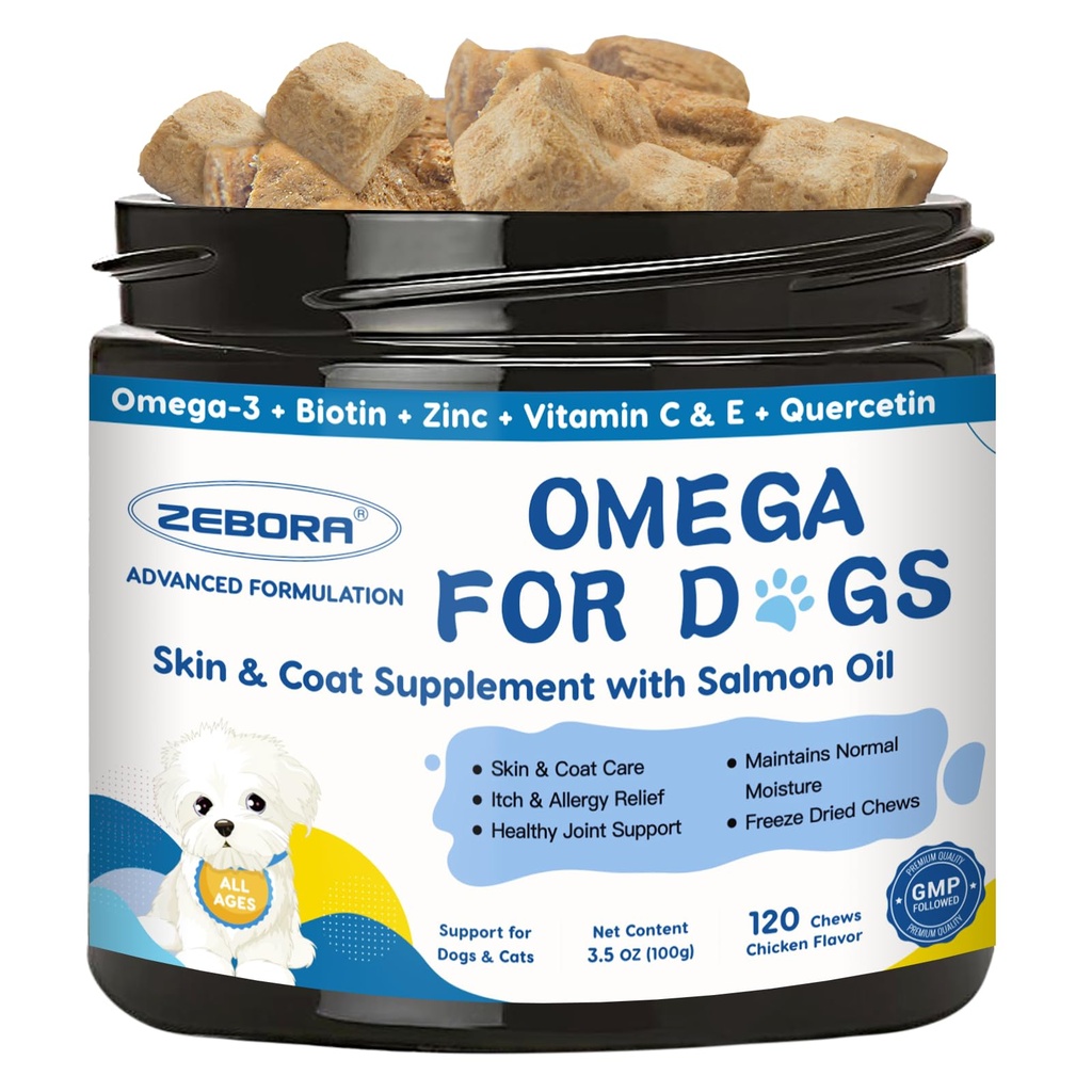 Omega 3 koertele, kellel on lõheõli, kalaõli koertele Naha- ja mantlilisand, koerte allergia leevendamine, kuuma koha ravi, anti-laotamine, hip & ühine tugi EPA & DHA-ga, biotiin, E-vitamiin