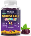 NuBest Tall Gummies lastele vanuses 2+ & Teens | Luu tugevus, immuunsus, seedetrakti tervis kaltsiumiga, vitamiin D3, K2, B kompleks, magneesium, tsink | 20+ Vitamiinid Marjad Kummid, Ei Lisatud Suhkrut
