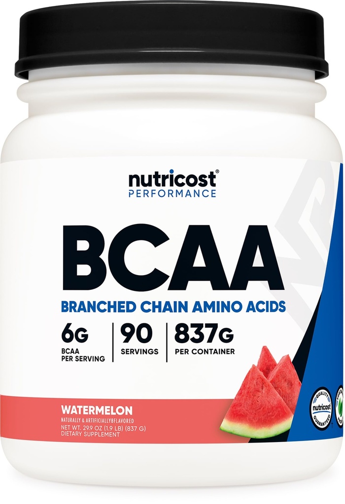 Nutricost BCAA pulber (Watermelon, 90 Serv) - optimaalne 2: 1: 1 suhe