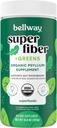 Bellway Super Fiber + Rohelised Pulber, Suhkruvaba Psyllium Husk Fiber Lisapulber Super Greens (30 Servings)