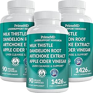 32-in-1 maks Puhasta Detox ja remont piimaohakaga, silümariin, artišoki ekstrakt, peedi pulber - sapipõie lisand aktiivse maksa tervise valemiga - 1426mg (90ct, pakend 3)