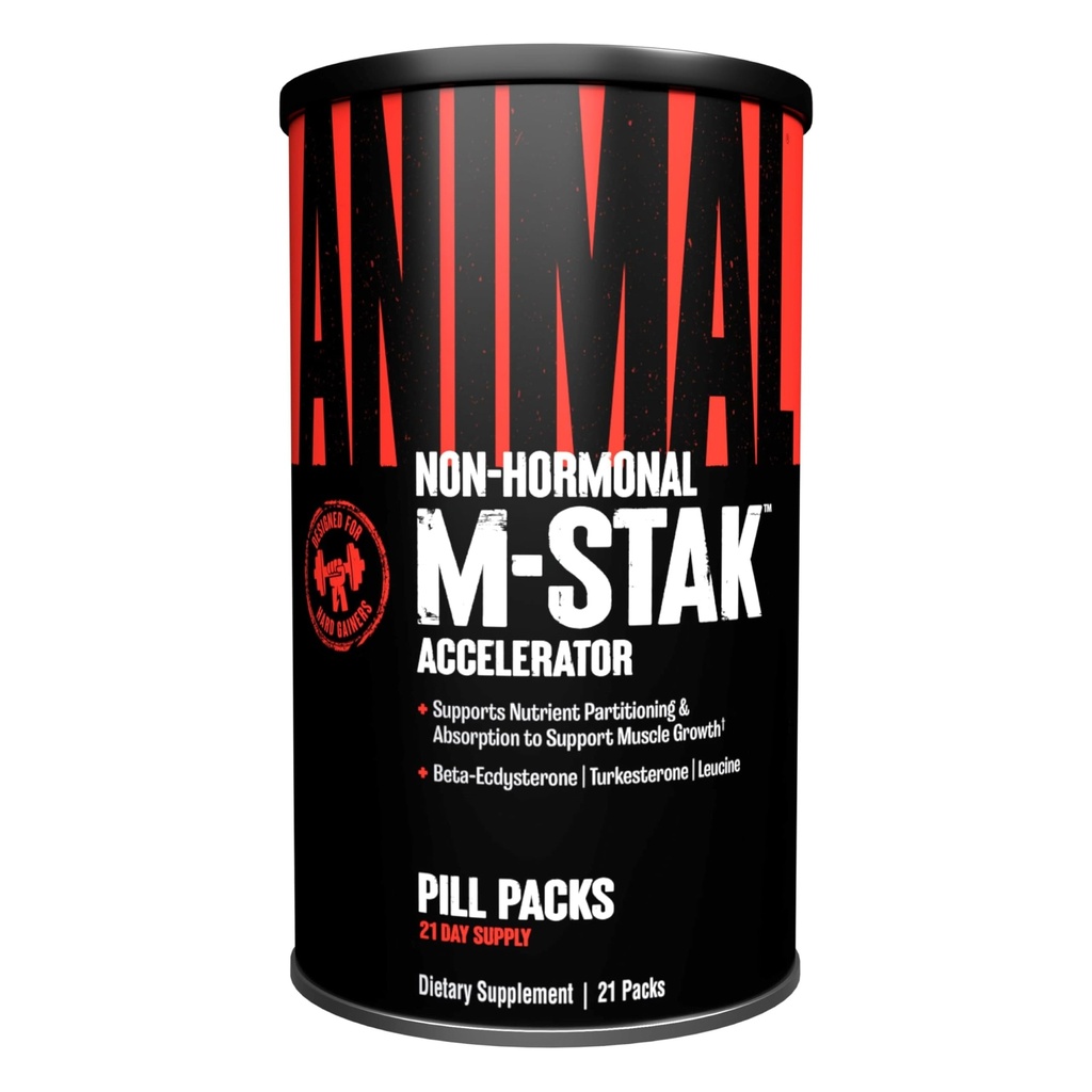 Loomade M-Stak - lihaste ehitaja ja Anaboolne Mass Gainer täiendada Kulturismi - Lean lihaste kasvu, Amino kompleks ja Pre Workout Energy, 21 pakendit
