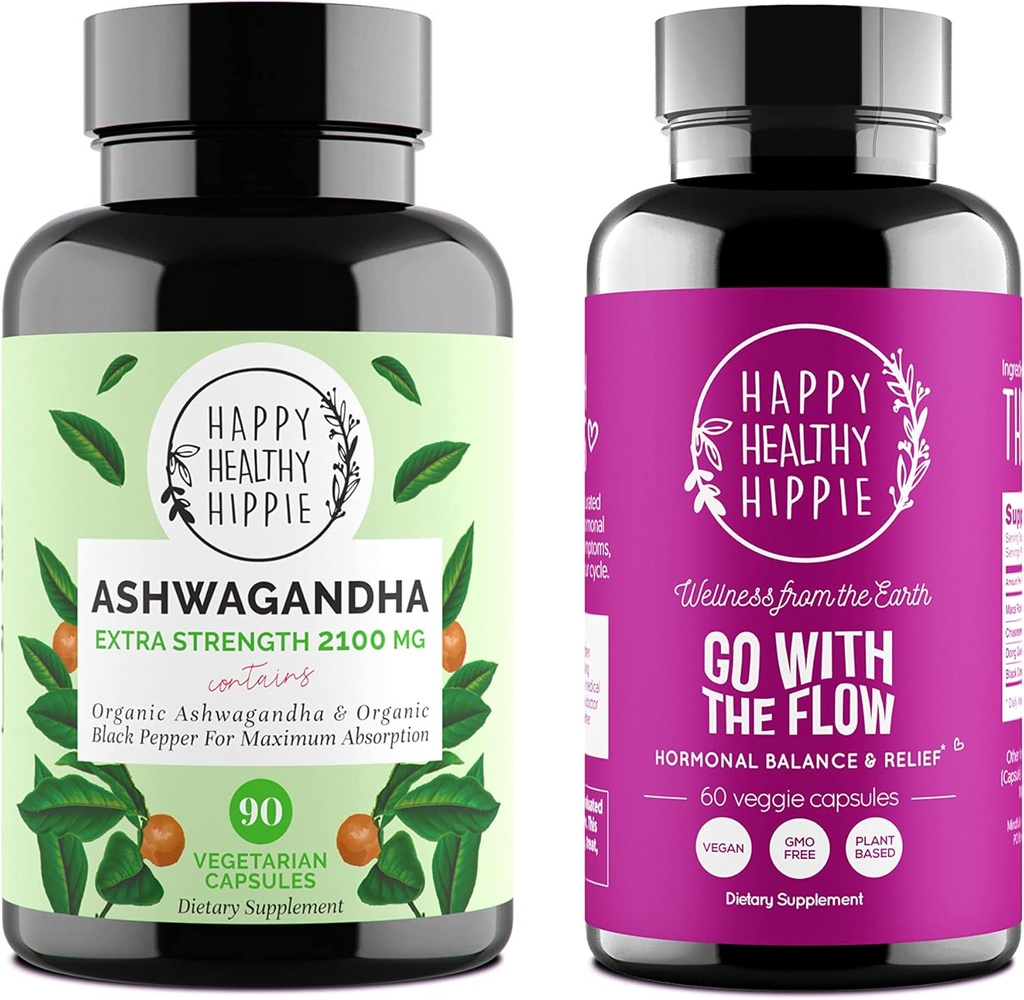 Happy Healthy Hippie Go The Flow Bundle (2pk) - Go with The Flow & Ashwagandha
