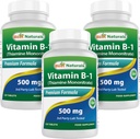 Parimad looduslikud B1-vitamiin kui tiamiinmononitraat 500 mg 120 tabletti (120 loendit (3 pakendit))