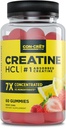CON-CRET Creatine HCl Gummies for Men & Women | Lihas-, Kognitiivne, Cellular Energy Support | No Bloating or Cramps | USA Made | Berry Zing (60 Count)