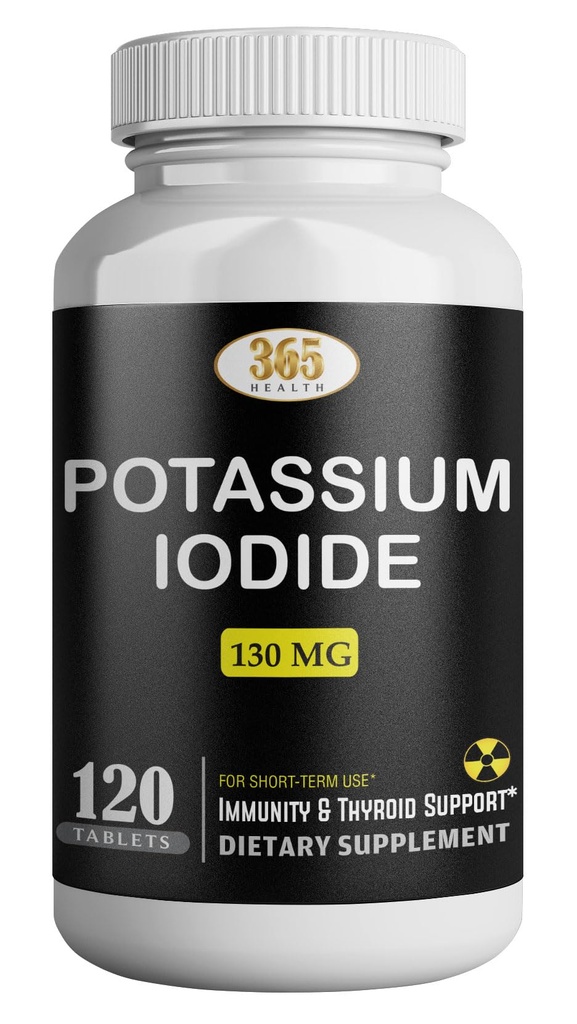 Kaaliumjodiid 130 mg - KI tabletid - Kaalium 130 mg - USA valmistatud kaaliumjood Pills YODO Naciente , Yoduro de potasio - 120 tabletti