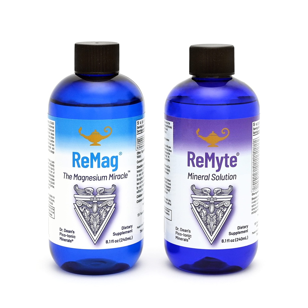 RnA ReSet ReMag & ReMyte – Vedel Magneesium ja Multi-Mineral Supplement Bundle, 8.1 Fl Oz Iga (2-Pack)