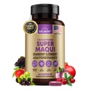 Orgaaniline Super Maqui Berry Kapslid - Superfood Powder - Elderberry Extract, Jõhvikas, granaatõuna, Acai - Kuiv Silma & Tear Support, Soolestiku Tervis, Nahk - 60 Vegan Kapslid, Non GMO, Gluteenivaba täiendus