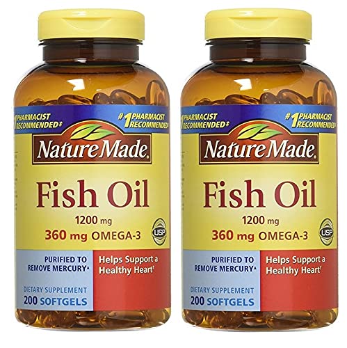 Nature Made Fish Oil 1200mg omega-3, 400 Softgels