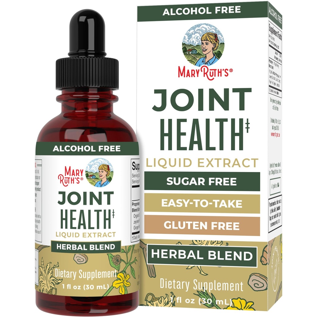 MaryRuth Organics Joint Health Vedelik Extract | Four Herbal Blend Vedeliktilgad | Ginger Juur | Lagrice Juur | Cats Claw | Devils Claw | Vegan | Non GMO | Alkoholivaba tinktuur | 30 Servingut