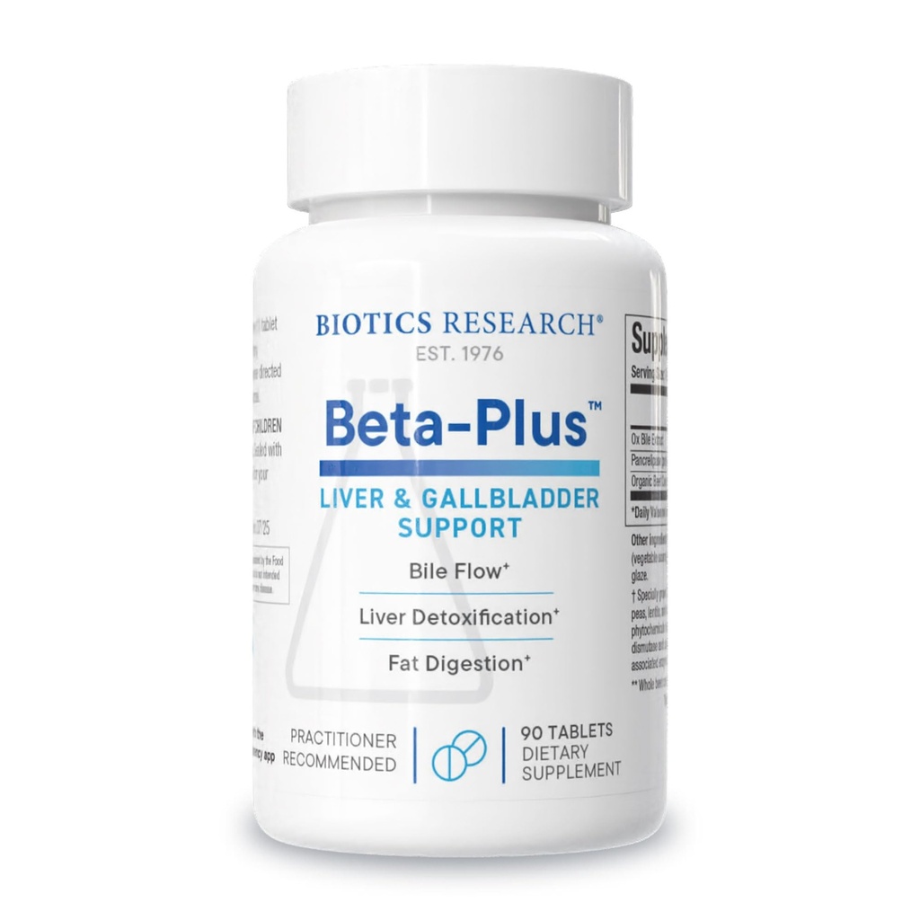Biotics Research Beta-PlusTM Nutritional Ox Bile Salts Seedeensüümide täiendus sapitootmisele ilma sapipõie-toetab üldist maksafunktsiooni, aitab rasva seedimist, tarnib betaiini 90 tabs
