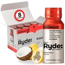 Ryde: Energize Shot | Troopiline maitse | Roheline tee kofeiin, tauriin, ženšenniekstrakt ja B-vitamiinid | 0 kalorit, 0 suhkur | 2 FL OZ-kaadrid | Suurendab energiat * (8 Pack)