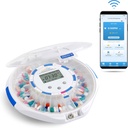 Live Fine Smart WiFi automaatne pillide dispenser Clear Lid | 28-päevane ravimite korraldaja kuni 9 annust päevas hoolduse jälgimiseks lukustusklahvi, valguse / helihäired retseptide ja vitamiinide jaoks