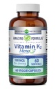 Amazing valemid Vitamiin K2 Menaq7 MK7 täiendus | 100 Mcg | Veggie kapslid | Mitte-GMO | Gluteenivaba | Valmistatud USAs (1 Pack, 60 Count)