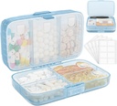 FYY Weekly Pill Korraldaja Sildid, 8 Kompartments Travel Daily Pill Case Airtight Niiskuskindel Suur Pill Box hoida vitamiine, kalaõli, toidulisandeid, Puuvilla Tampoon ja Bandages-sinine