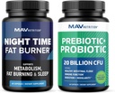 MAV TOITLUS Öine rasvapõletaja kapslid ja probiootikumid ja prebiootilised kapslid | Üleöö Metabolism Booster kõhu rasva põletamine soolestiku tervise toetamine | Põhjalik seedetrakti heaolu