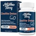 2300 MG tseoliit Detox Kapslid - Aktiivsüsi & Bentoniit Savi, Väga Absorbeeruv Täiskeha, Maks & Soole Puhastus, Zeoliit Klinoptiloliit (90 kapslit)