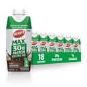 BOOST MAX Protein Shakes valmis jooma - 30 g kõrge valgu raputamine - šokolaad | Toitumisjoogid, mis toetavad lihaste taastumist pärast treeningut, 26 vitamiinid ja mineraalid, 1 g suhkur, 11 fl oz (pakk 18)