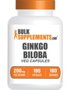 BulkSupplements.comginkgo Biloba Väljavõte kapslid - Ginkgo Biloba Saadakse lehtedest, taimsest lisandist - Vegan, 1 kapsel portsjoni kohta, 180 loend (pakk 1)