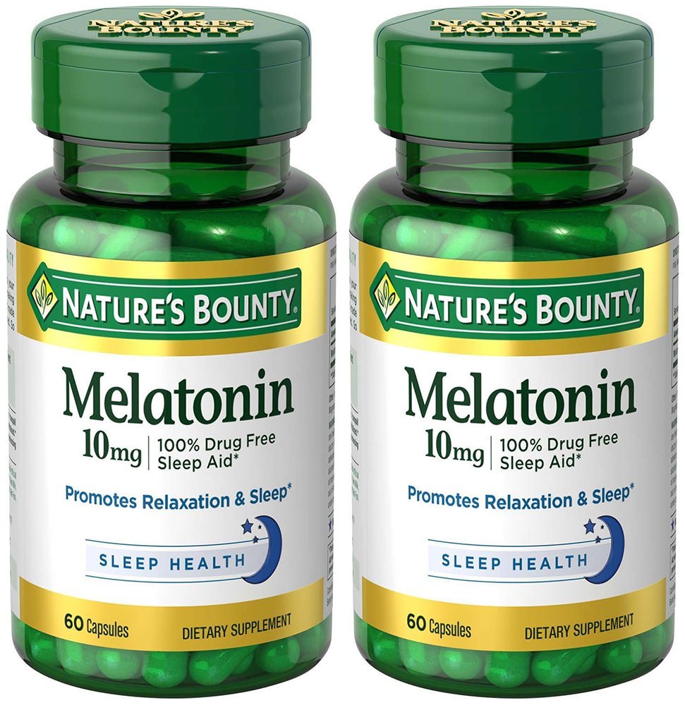 Melatoniin 10 mg, 2 pudelit (60 loend)