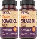 DEVA Vegan Vitamiinid, Borage Oil 500mg, allikas Omega-6 Rasvhape GLA (Gamma linoleenhape), külmpressitud ja rafineerimata, 90 tabletti (pakk 2)