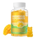 90 CT Magneesium Glütsinaat Gummies 1000mg - Suhkruvaba Magneesium kaaliumilisandi vitamiin D, B6, CoQ10 Calm Mood & Sleep Support - 90 Mango Ananass Gummies