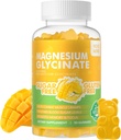 90 CT Magneesium Glütsinaat Gummies 1000mg - Suhkruvaba Magneesium kaaliumilisandi vitamiin D, B6, CoQ10 Calm Mood & Sleep Support - 90 Mango Ananass Gummies