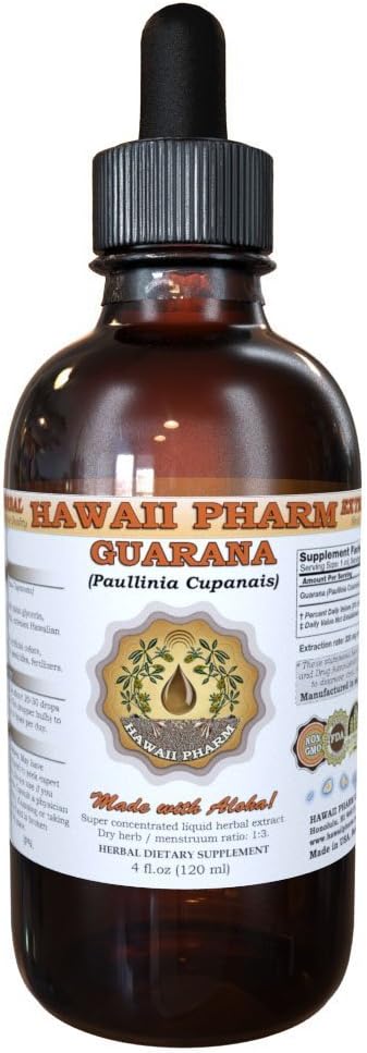 Guarana Liquid Extract, Guarana (Paullinia Cupanais) Tinktuurilisa 4 oz