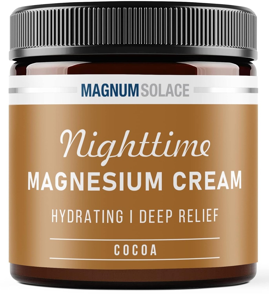 Magneesiumkreem - öine Magneesium Lotion - Rakenda jalgadele, tuharadele, kätele või rinnale - aktuaalne magneesiumkloriid - USA valmistatud ja ohutu lastele (Kakao)