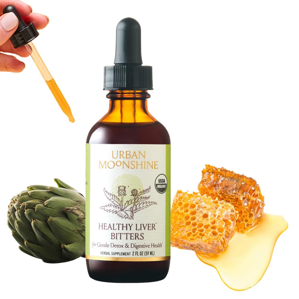 Urban Moonshine Tervislik Maksamõru - Maksatoetus - Detox - Sapitootmine - Soolestiku tervis - Artišokk - Dandelion - Gentle Detox * - Organic- 2 Fl Oz