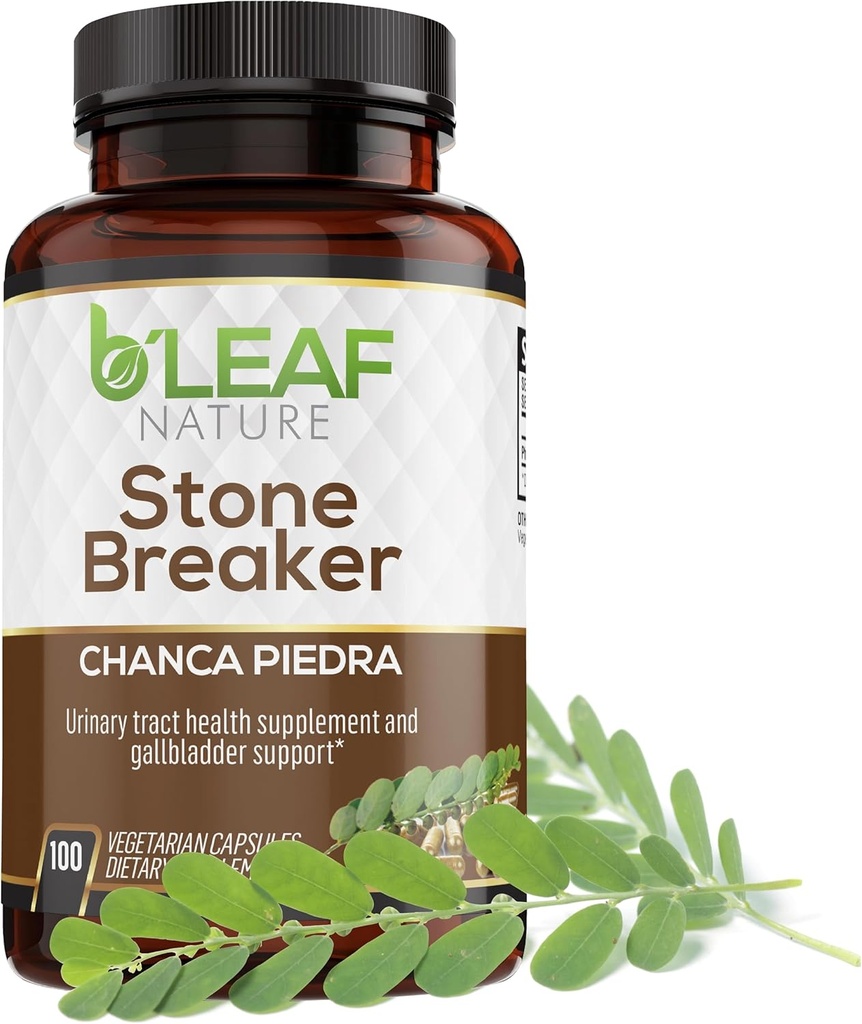 B’Leaf Nature Chanca Piedra Stone Breaker, 100 kapslit, 1000 mg – Traditsiooniline taimsete neerude tugi – Mitte-GMO, vegan, gluteenivaba kuseteede ja maksa heaolu