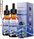 2 Pack NAD täiendused naistele ja meestele, NAD nikotiinamiid Ribosiid Resveratrool 900mg & kvertsetiin, niatsiin, kollageen, biotiin, vedel NAD Plus täiendus NR900 vananemisvastase naha energia pikaealisuse fookus