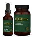 Global Healing Center - Vitamiin D3 5000IU ja Quercetin 250mg - toetab luude ja immuunsüsteemi, hingamisteede tervist