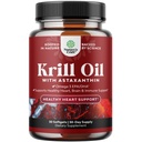 Krill Omega 3 kalaõli softgels - kontsentreeritud krill EPA & DHA Fish Oil Omega 3 täiendus naistele ja meestele immuunsuse toetamiseks, tervisliku aju ja südame tervise jaoks - haputu rasvhapete täiendus - 30 loend