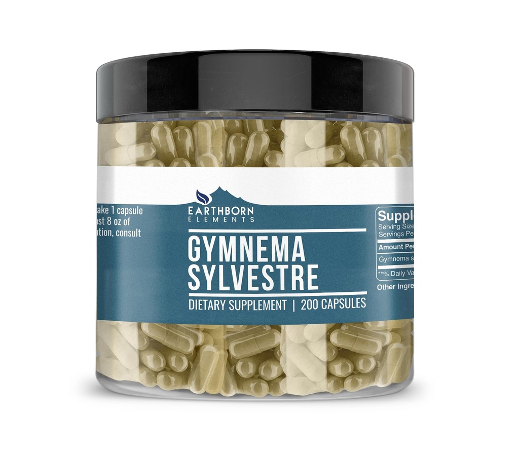 Maapealsed elemendid Gymnema Sylvestre 200 kapslid, puhtad ja lahjendamata, lisaaineteta