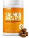 Lemmiklooma MD lõhe Omega Bites koertele - Naha ja karva täiendus Omega 3 & 6 koertele Plus DHA & EPA - soodustab allergiat ja kuiva naha leevendamist - 60ct