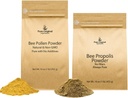 Puhtad ORIGINAALSED KOOSTISOSAD Bee Pollen Powder and Bee Propolis Powder Bundle, 1 lb Iga, Ei Täiteaineid, Lab Kinnitatud