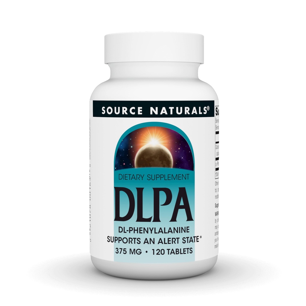 Allikas Naturals DLPA DL-fenüülalaniin, toetab häireseisundit * - 375 mg - 120 tabletti