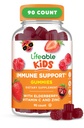 Eluvõimelised lapsed Immuunsüsteemi tugikummid | Elderberry C-vitamiin ja tsink | Immuunsüsteemi tugilisa Elderberry Gummies for Kids | Elderberry Gummies for Boys, Girls | 90 Gummies