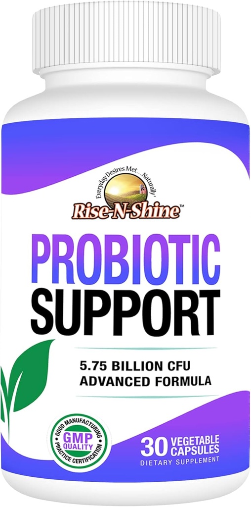 Rise-N-Shine probiootikumid naistele ja meestele - 5,75 miljardit CFU 7 tüve - 30 kapslit